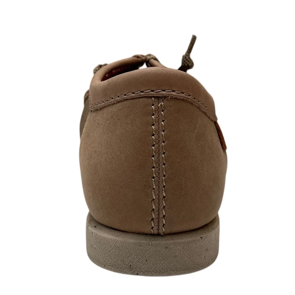 Clarks Mens Shacrelite Moc Leather Casual Shoe Size 10.5 Beige-Tan Slip-on Style